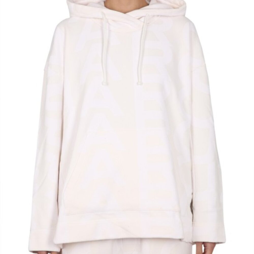 Marc Jacobs Monogram Oversize Hoodie in Eggshell/Optic White NWT